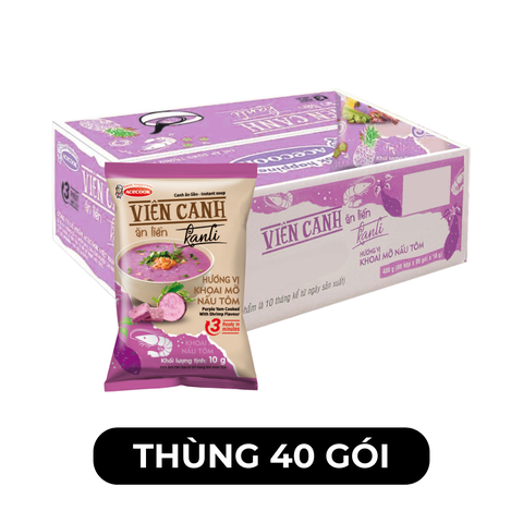 ACECOOK - Canh ăn liền Kanli hương vị Canh khoai mỡ nấu tôm, Viên canh khoai mỡ Kanli, Canh Acecook - 10g/gói - 00762