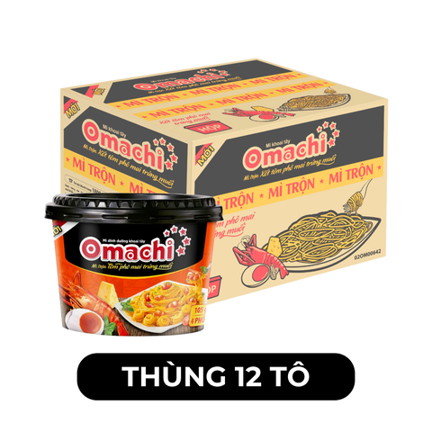 MASAN - Omachi tô trộn hương vị Xốt tôm phô mai trứng muối - Mì tô trộn trứng muối, Omachi tô trứng muối - 105g/tô - 00103
