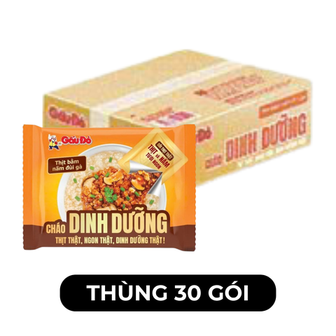 ASIAFOODS - Cháo Gấu đỏ (có gói thịt hầm thật) hương vị Thịt bằm nấm đùi gà, Cháo ăn liền Gấu đỏ - 74g/gói - 00665