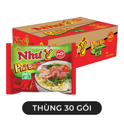 THIEN HUONG FOOD - Phở Như Ý hương vị Bò, Như Ý phở bò Như Ý, Phở bò Thiên Hương Food phở ăn liền - 65g/gói - 00610