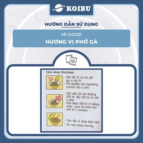 ACECOOK - Mì Good sợi phở hương vị Phở gà, Mì sợi phở Good vị phở gà, Mì Good phở gà sợi dẹt  - 68g/gói - 00892