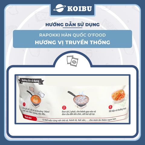 O’FOOD - Rapokki Hàn Quốc O’food hương vị Truyền thống, Tokbokki O'Food, Bánh gạo O'Food Hàn Quốc (146g/gói)