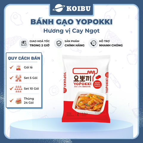 YOUNG POONG- Tokbokki Hàn Quốc Yopokki hương vị Cay ngọt, Tokbokki  Yopoki, Bánh gạo Yopokki Hàn Quốc 280g/gói - 00874