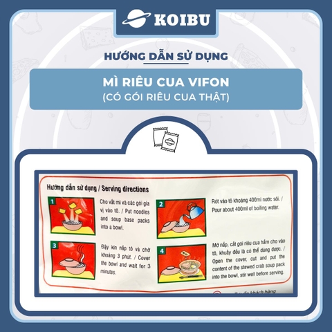 VIFON - Mì Vifon hương vị Riêu cua (có gói riêu cua thật), Vifon mì riêu cua Vifon, Mì Vifon riêu cua - 00812
