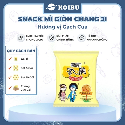 MENGZHOU - Snack mì giòn Chang Ji hương vị Gạch cua, Snack mì gạch cua Chang Ji, Mì Trung Quốc gói - 26g/gói - 00500