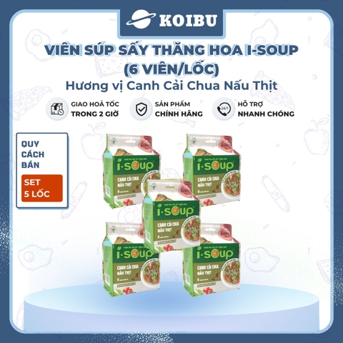 NFC - Viên súp sấy thăng hoa I-Soup hương vị Cải chua nấu thịt, Canh cải chua I Soup, Canh ăn liền - 78g/lốc - 00728