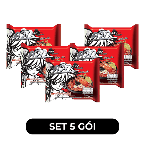 WaiWai - Mì Wai Wai hương vị Ớt Thập Cẩm Chua - Mì Ớt Thập Cẩm Chua gói, Mì gói Thái Lan Ớt Chua - 60g/gói - 00272