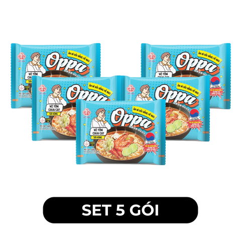 OTTOGI - Mì Oppa hương vị Tôm chua cay, Oppa mì tôm chua cay Oppa Hàn Quốc, Mì Oppa Hàn Quốc ăn liền - 65g/gói - 00248