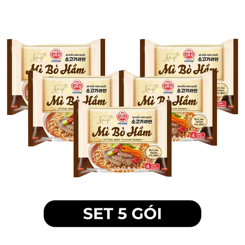 OTTOGI - OTTOGI - Mì nấu Ottogi hương vị Bò hầm, Mì Bò hầm Ottogi, Mì Ottogi Bò hầm, Mì nấu Otogi ăn liền - 120g/gói - 00457