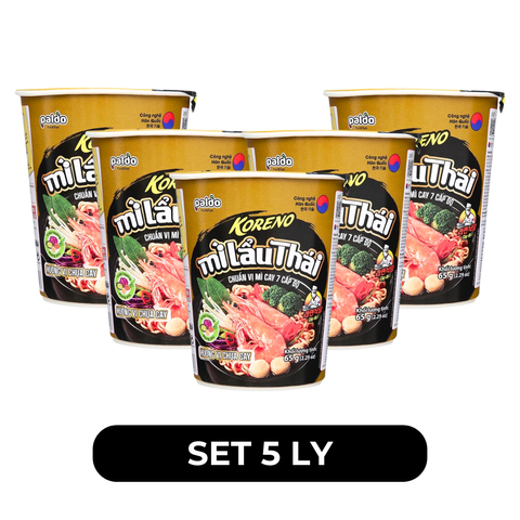 PALDO - Mì ly Koreno hương vị Chua cay, Koreno mì ly chua cay, Mì ly vị chua cay Hàn Quốc - 65g/ly - 00188