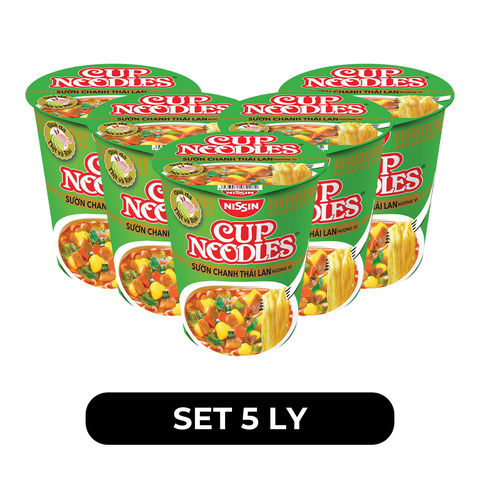 NISSIN - Mì ly Cup Noodles Sườn chanh Thái Lan, Mì ly Sườn chanh Thái Lan Cup Noodles, Mì Nissin ly - 74g/ly - 00374