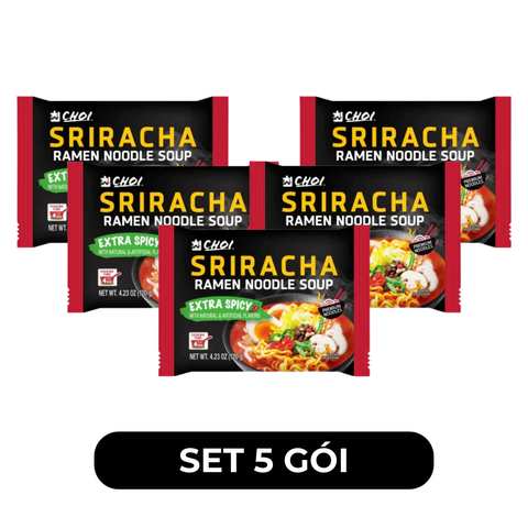 CHOI - Mì Choi Sriracha hương vị Siêu cay, Mì Sriracha Siêu cay, Mì Siêu cay Siracha, Mì Siracha - 120g/gói - 00311