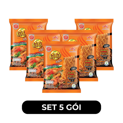 AJINOMOTO - Mì xào khô Yum Yum Hải sản Pad Char, Mì xào Hải sản Pad Char YumYum, Mì Ei Ei, Mì Thái Lan - 75g/gói - 00559