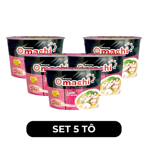 MASAN - Mì tô khoai tây Omachi hương vị Sườn hầm ngũ quả, Mì Omachi Sườn hầm ngũ quả tô, Mì Omachi tô - 92g/tô - 00106