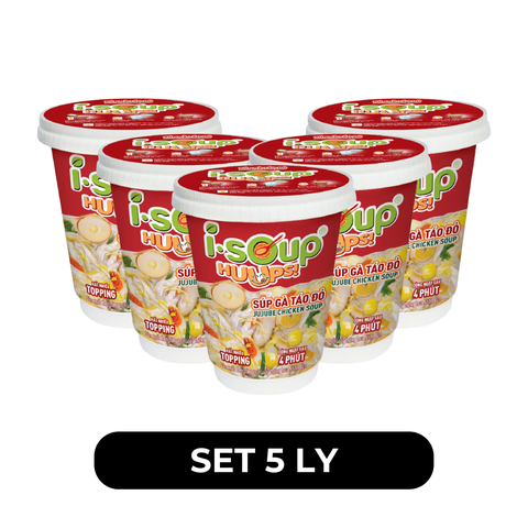 NFC - Súp ly I-Soup Huups! hương vị Gà táo đỏ, Súp I-Soup Huups, Isoup Huups súp ăn liền Isoup Huups ly - 12g/ly - 00678