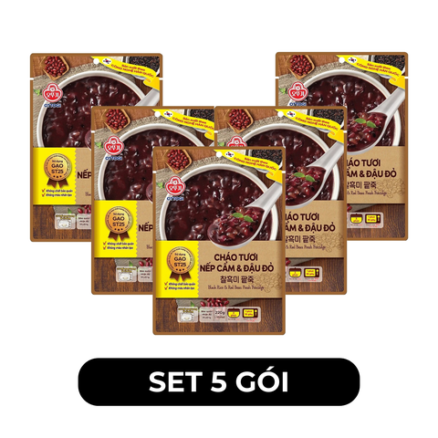 OTOKI - Cháo tươi Ottogi hương vị Nếp cẩm & đậu đỏ, Cháo tươi nếp cẩm đậu đỏ Hàn Quốc Otoki - 220g/gói - 00701
