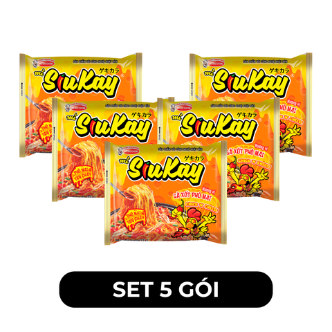 ACECOOK - Mì Siukay hương vị gà cay phô mai - 129g/gói - 00039