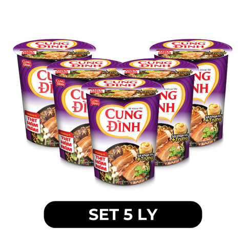 AFOTECH - Mì ly Cung Đình Thịt hầm nấm, Mì ly Thịt hầm nấm Cung Đình, Mì Thịt hầm nấm Cung Đình ly - 65g/ly - 00307