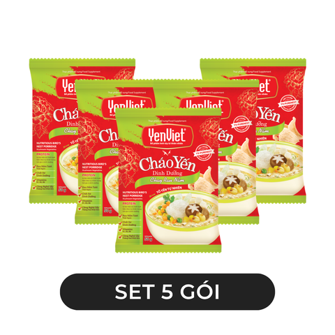 YENVIET - Cháo yến dinh dưỡng YenViet hương vị Chay rau nấm, Cháo Yến Việt ăn liền chay rau nấm - 50g/gói - 00601