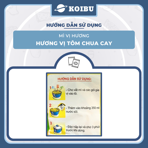 THIEN HUONG FOOD - Mì Vị Hương hương vị Tôm chua cay, Mì Tôm chua cay Vị Hương ăn liền, Mì tôm ăn liền - 65g/gói  - 00867