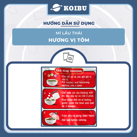 ACECOOK - Mì lẩu Thái Tôm, Mì ăn liền lẩu thái Tôm, Mì lẩu Thái hương vị Tôm, Mì Thế giới mì Acecook - 81g/gói - 00031