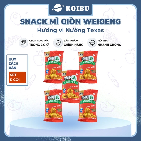 ANHUI - Snack mì giòn WeiGeng hương vị Nướng Texas, Snack mì nướng Texas WeiGeng, Mì Trung Quốc - 25g/gói - 00502