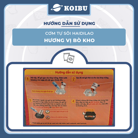 YIHAI - Cơm tự sôi Haidilao hương vị Bò kho, Cơm tự sôi Hadilao Bò kho - 195g/hộp - 00834