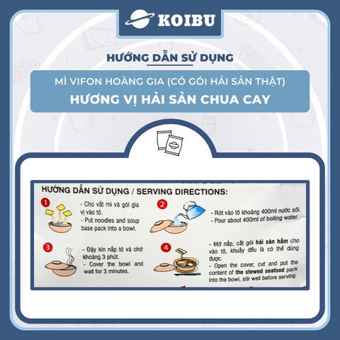 VIFON - Mì Hoàng Gia hương vị Hải Sản Chua Cay (có gói hải sản thật), Mì Hải sản Vifon Hoàng Gia - 130g/gói - 00215