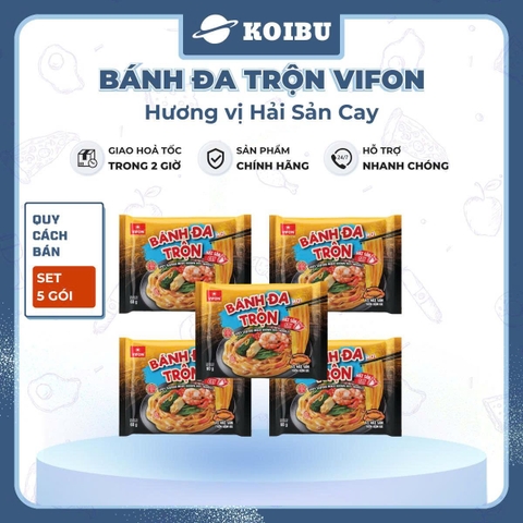 VIFON - Bánh đa trộn Vifon hương vị hải sản cay, bánh đa trộn hải sản cay Vifon, bánh đa ăn liền - 60g/gói - 00879