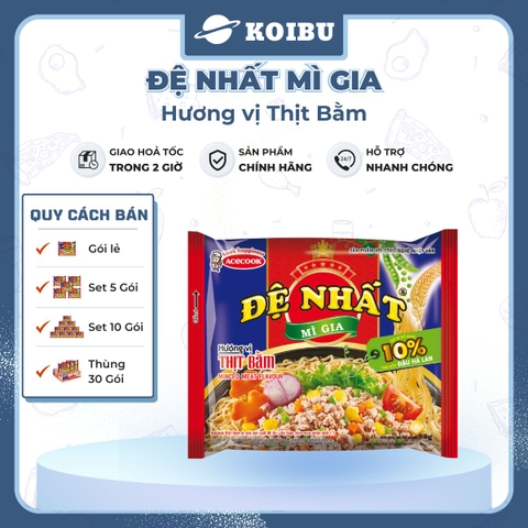 ACECOOK - Đệ Nhất Mì Gia hương vị Thịt bằm, Mì Đệ Nhất Thịt bằm, Mì Thịt bằm Đệ Nhất Acecook Đệ Nhất - 82g/ gói - 00033