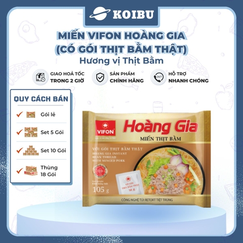 VIFON - Miến Hoàng Gia hương vị Thịt bằm (có gói thịt bằm thật), Miến thịt bằm Vifon Hoàng Gia - 105g/gói - 00185
