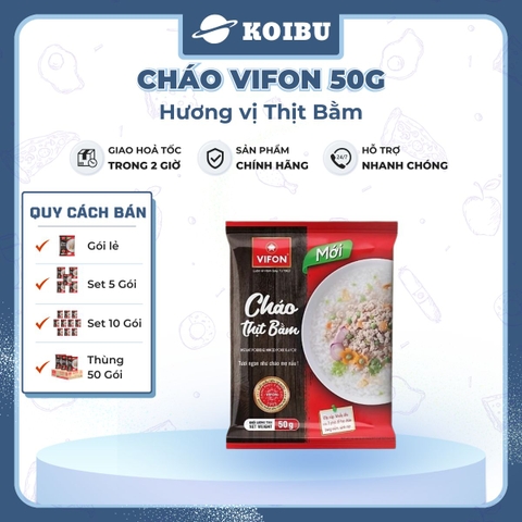 VIFON - Cháo Vifon 50g hương vị Thịt bằm, Cháo Thịt bằm Vifon Cháo ăn liền Vifon, Cháo Vifon gói nhỏ - 50g/gói - 00149