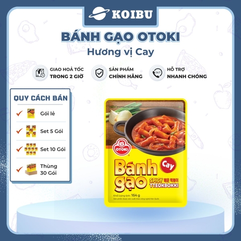OTOKI - Bánh gạo Otoki hương vị Cay, Otoki bánh gạo cay Otoki Jin, Ottogi bánh gạo cay Jin Ottogi - 164g/gói - 00690
