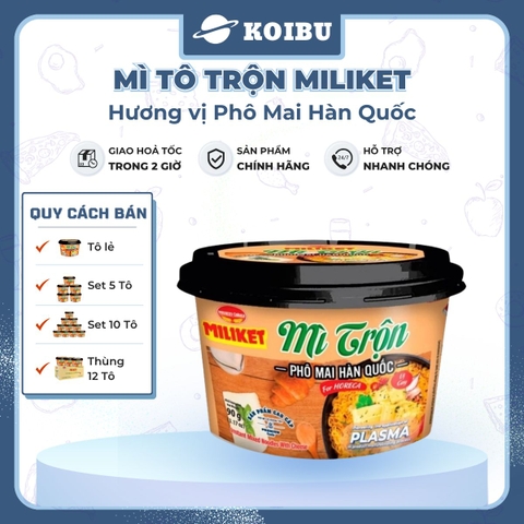 COLUSA - Mì tô trộn Miliket hương vị Phô mai Hàn Quốc, Mì trộn Miliket Phô mai Hàn Quốc, Mì Miliket - 105g/tô - 00566
