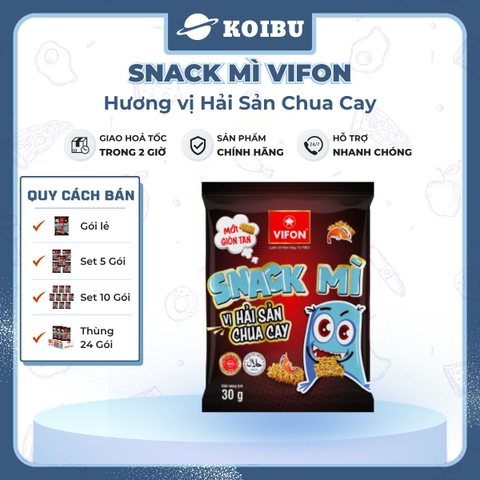 VIFON - Snack mì Vifon hương vị Hải Sản Chua Cay - Vifon Snack Hải sản chua cay ăn liền - 30g/gói - 00199