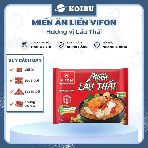 VIFON - Miến ăn liền Vifon vị Lẩu thái, Miến ăn liền Vifon, Miến Vifon gói ăn liền - 60g/gói - 00181
