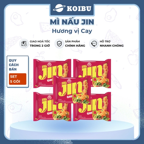 OTOKI - Mì nấu Jin hương vị Cay, Mì nấu Jin cay, Mì Jin nấu hương vị cay, Mì ăn liền Jin Ottogi - 120/gói - 00526