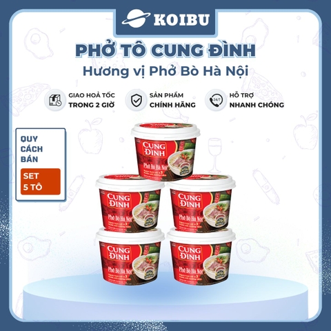 AFOTECH - Phở tô Cung Đình hương vị Phở bò Hà Nội, Phở bò Cung Đình tô, Phở bò Hà Nội Cung Đình ăn liền - 73g/tô - 00316