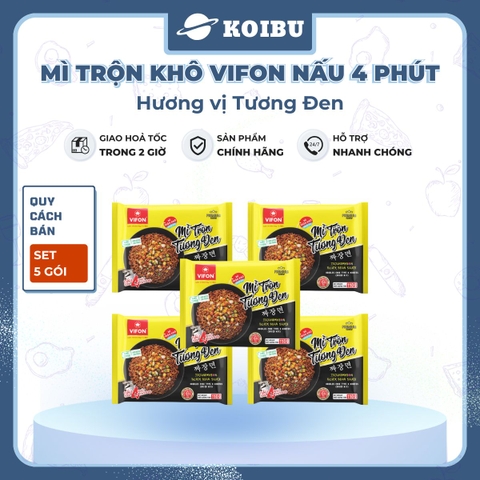 VIFON – Mì Vifon nấu 4 phút hương vị trộn tương đen - Mì gói Vifon, Mì nấu Vifon, Mì trộn, Mì trộn vị tương đen, Mì Vifon trộn tương đen, Mì trộn tương đen nấu 4 phút Vifon, Mì trộn tương đen Vifon - 110g/gói - 00479