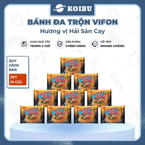 VIFON - Bánh đa trộn Vifon hương vị hải sản cay, bánh đa trộn hải sản cay Vifon, bánh đa ăn liền - 60g/gói - 00879