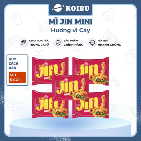 OTOKI - Mì Jin Mini hương vị cay, Mì Jin cay Mini, Mì Mini Jin Otoki cay, Mì Jin Ottogi Hàn Quốc - 80g/gói - 00403