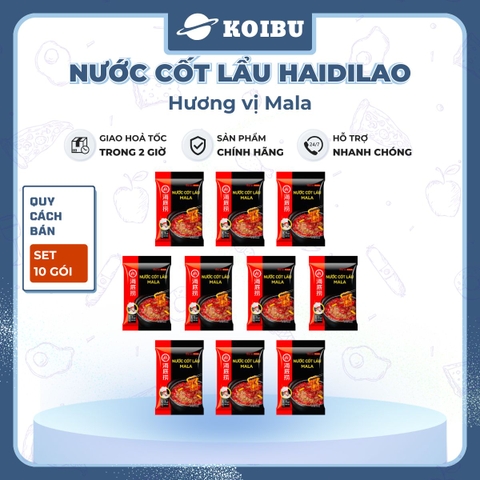 HAIDILAO - Nước cốt lẩu vị Mala Haidilao, nước cốt lẩu Mala cay tê Tứ Xuyên, nước cốt lẩu dầu cay Mala - 220g/gói - 00888