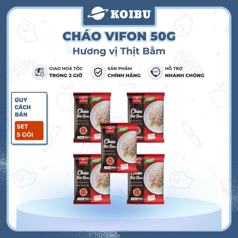 VIFON - Cháo Vifon 50g hương vị Thịt bằm, Cháo Thịt bằm Vifon Cháo ăn liền Vifon, Cháo Vifon gói nhỏ - 50g/gói - 00149
