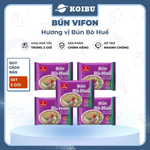 VIFON - Bún Vifon hương vị Bún bò Huế, Bún bò Huế Vifon Bún bò Huế, Bún bò Vifon Bún bò ăn liền - 65g/gói - 00146