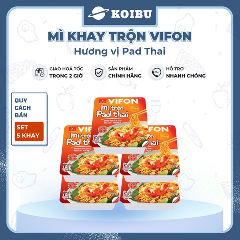 VIFON - Mì khay trộn Vifon hương vị Pad Thái, Vifon Mì trộn Pad Thái Vifon, Mì khay Vifon ăn liền - 90g/khay - 00482
