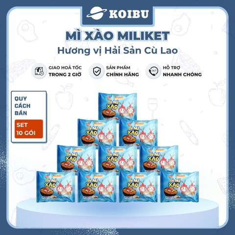 COLUSA - Mì xào Miliket hương vị hải sản Cù Lao, Mì xào ăn liền Miliket, Mì trộn hải sản Cù Lao Miliket - 85g/gói - 00852