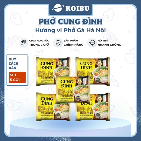 AFOTECH - Phở Cung Đình hương vị Phở gà Hà Nội, Phở gà Cung Đình, Phở bò Hà Nội Cung Đình ăn liền - 68g/gói - 00313