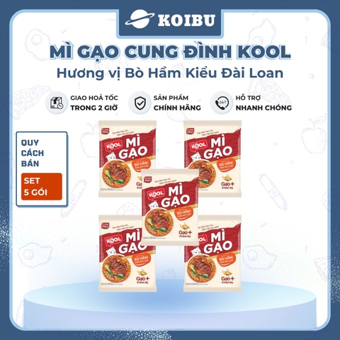 AFOTECH - Mì gạo Cung Đình Kool Bò hầm kiểu Đài Loan, Mì gạo Bò hầm Đài Loan Cung Đình Kool gói - 75g/gói - 00304