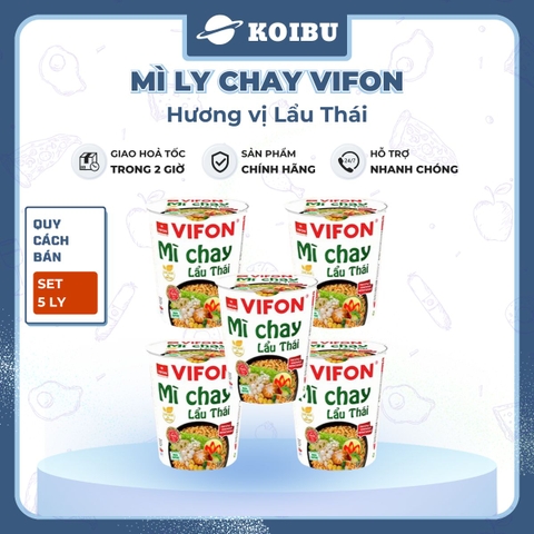 VIFON - Mì chay Vifon ly hương vị lẩu thái, mì chay ly Vifon, mì chay Vifon lẩu thái ly - 67g/ly - 00234