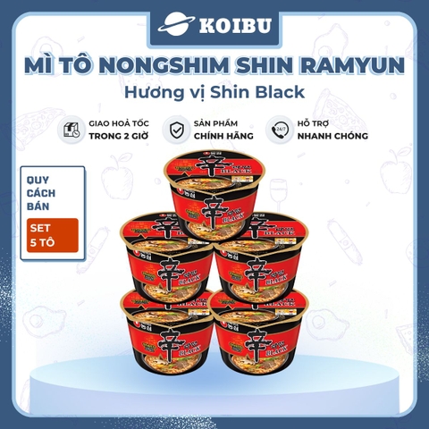 NONGSHIM - Mì tô Shin Ramyun Black, tô Nongshim Shin Black Ramyun, mì tô ăn liền Hàn Quốc Shin Ramyun - 00133